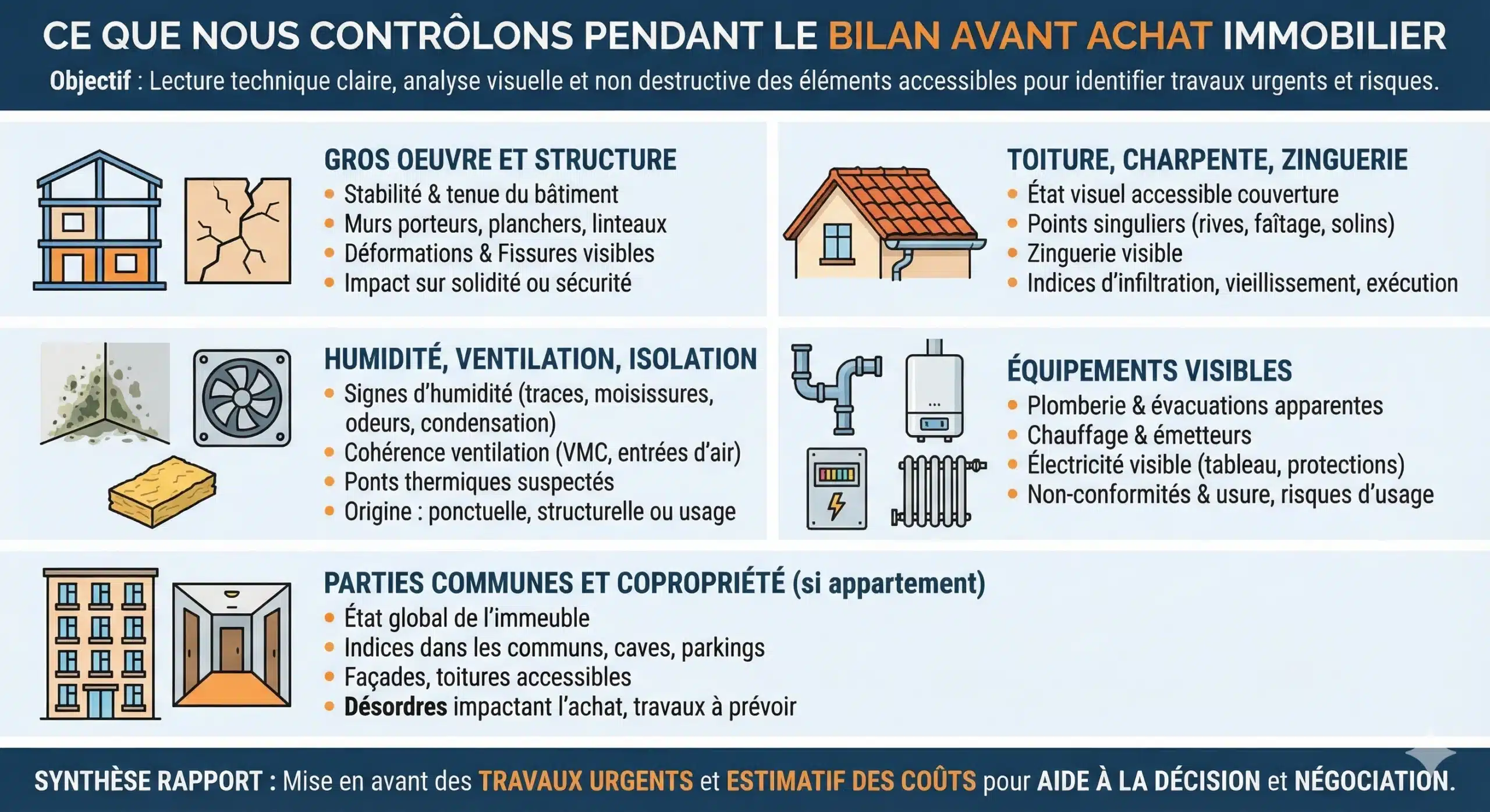Ce que l'expert contrôle pendant le bilan avant achat